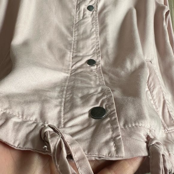 Anthropologie Hinge Designed In Seattle Women's Pale Pink Full Zip Jacket - Picture 6 of 7